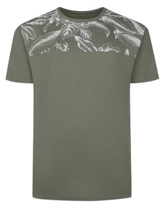 Bigdude AOP Cut And Sew T-Shirt Sage Green